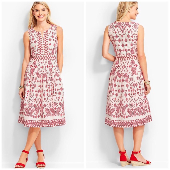 Talbots Dresses & Skirts - Talbots | Petite Bandana Paisley Fit & Flare Dress